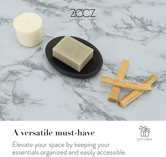 Bathroom Accessory Sets, 4 Pieces Bathroom Accessories Complete Set Vanity Countertop Accessory Set, Includes Lotion Dispenser Soap Pump, Toothbrush Holder and Tray (Matte Black Look Rounded)