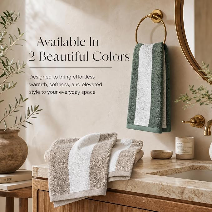 Decorative Hand Towels Set of 2 - Soft Boho Cotton for Bathroom or Kitchen | Absorbent, Lightweight and Quick Drying - Perfect to Elevate Any Bath Decoration at Home
