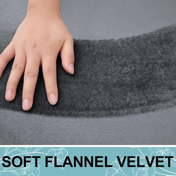 Smiry Memory Foam Bath Mat 40x24, Extra Soft and Absorbent Bathroom Rugs | Dark Grey, Quick Dry Machine Washable Non-Slip Bath Mat for Bathroom Floor, Shower and Tub