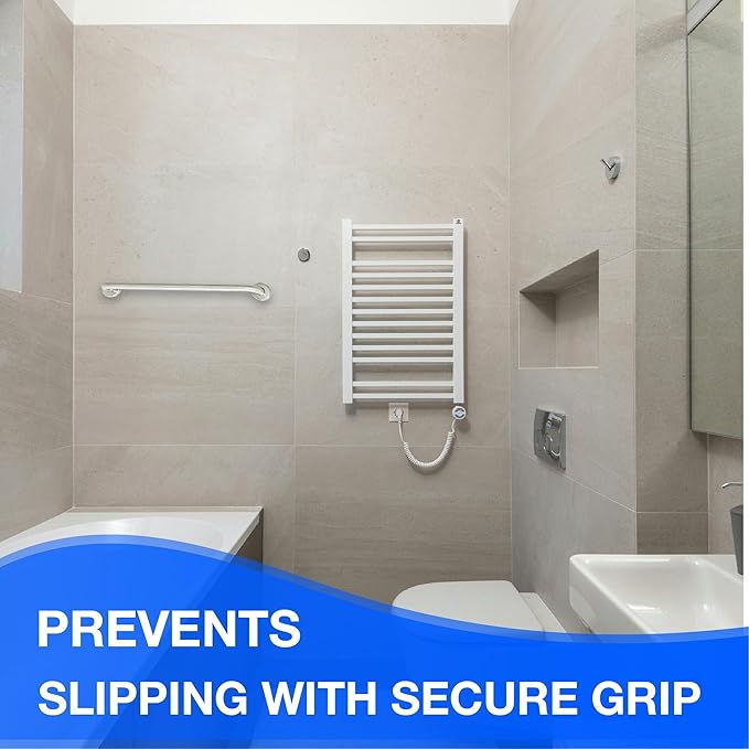 18' Smooth Grip Stainless Steel Grab Bars | ADA Safety Bars for Seniors, Elderly & Handicap - Holds Up to 400lbs, Suitable for Bathtubs & Showers