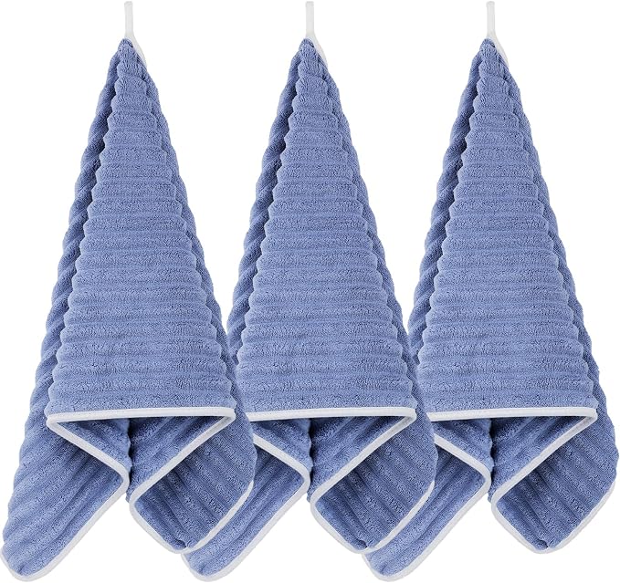 Luxury 3-Piece Quick-Dry Bath Towel Set – Ultra Soft Microfiber Towels | Hand Bath Towels for Bathroom, Pool, Home, Sports Gym & Travel – Elegant Twill Design (14”x 29.6”)