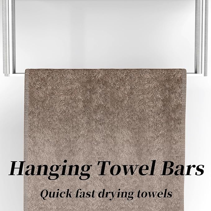 Towel Racks for Bathroom, 3 Tier Towel Rack with Shelf and Towel Bar, Wall Mounted Towel Rack, Towel Storage and Organizer - Brushed Nickel