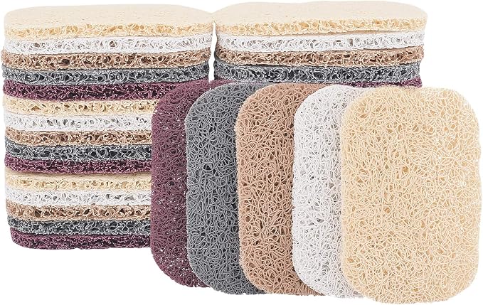 AHANDMAKER Soap Lift Pad, 30 Pcs 5 Colors Soap Saver Soap Dish Holder Accessory Drains Water, Circulates Air, Extends Soap Life for Bathroom, Kitchen, Office, Gym