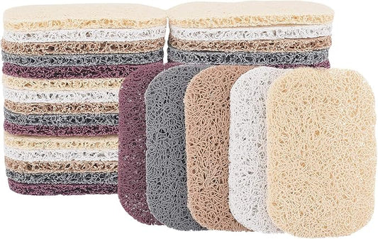 AHANDMAKER Soap Lift Pad, 30 Pcs 5 Colors Soap Saver Soap Dish Holder Accessory Drains Water, Circulates Air, Extends Soap Life for Bathroom, Kitchen, Office, Gym