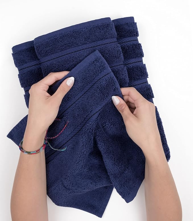 American Soft Linen 100% Cotton Luxury Turkish Towels, 6 Piece Towel Set | Soft Absorbent Quick Dry OEKO Tex Standard 100 Certificated Durable Machine Washable Premium Hotel Quality