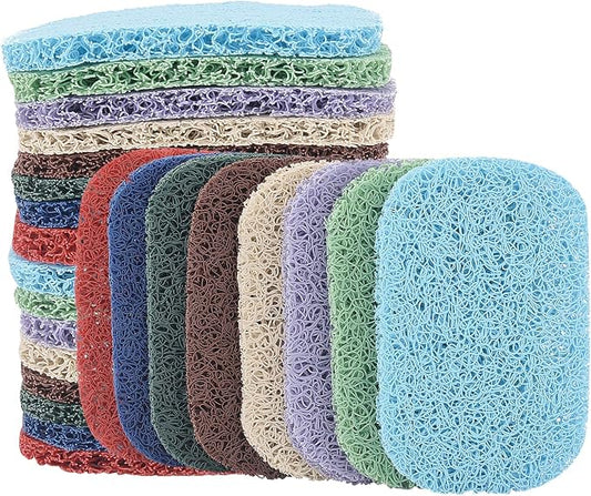AHANDMAKER Soap Lift Pad, 16 Pcs 8 Colors Soap Saver Soap Dish Holder Accessory Drains Water, Circulates Air, Extends Soap Life for Bathroom, Kitchen, Office, Gym