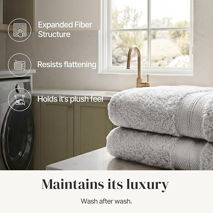 Modern Threads 4-Pack SpunLoft Bath Towel 30x54 - Grey