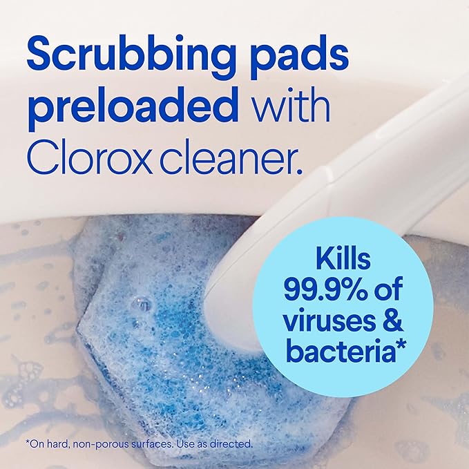 Clorox ToiletWand Toilet Cleaning System, Wand, Caddy and 6 Refill Heads