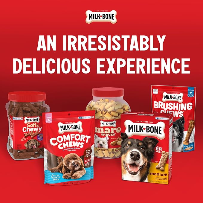Milk-Bone Soft & Chewy Dog Treats, Made with Real Chicken, 25 Ounce Canister (Pack of 2)