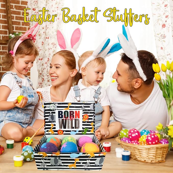 Bath Bombs for Kids with Surprise Inside - Organic Bath Fizzies with Toys Inside. All Natural, Gentle, and Kids Safe, Rainbow Spa Bath Fizz Balls, Birthday Gifts for Boys, Toddlers, Baby