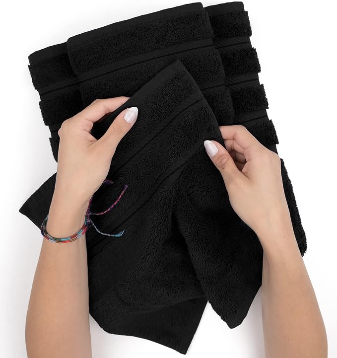 American Soft Linen 100% Cotton Luxury Turkish Towels, 6 Piece Towel Set | Soft Absorbent Quick Dry OEKO Tex Standard 100 Certificated Durable Machine Washable Premium Hotel Quality