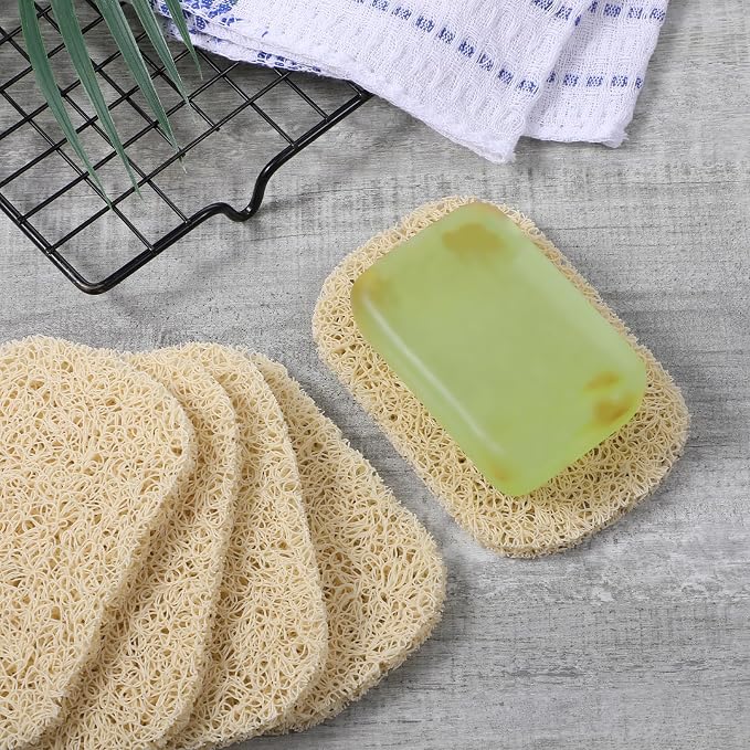 WLLHYF 50 Pcs Soap Savers Pads Draining Lift Pad Non-Slip Soap Holder Pad Dish Soap Holder Bar Draining Soap Bar Mat Soap Saver Dish for Shower Kitchen Bathroom
