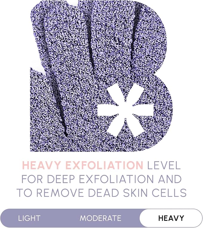 Brooklyn Botany Exfoliating Gloves for Bath and Shower – Heavy Duty Exfoliating Body Scrubber for Massage and Dead Skin Remover for Body – 1 Pair