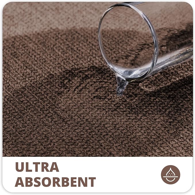 Bosap Bath Mat,Ultra Thin Bathroom Runner Rugs,Large Bath Mats for Bathroom,Quick Dry,Non-Slip,Machine Washable,Low Pile,Bath Rug,Shower Outside,Sink,Home Decor Accessories.Brown,3'x4'(36x48inch)