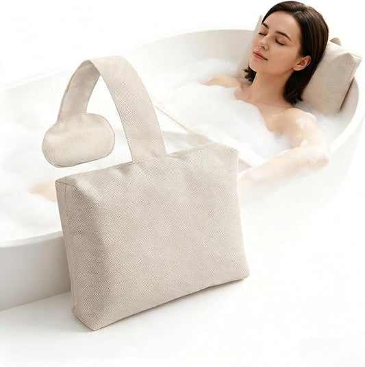1-Pack Soft Pillow for hot tub, Clawfoot Tub & Chaise Lounge, Must Have Neck Pillow Bath Waterproof Essential Accessories for Big Soaking Tub, Patio recliner, Pool Lounger Chair, Fathers Day Dad Gifts