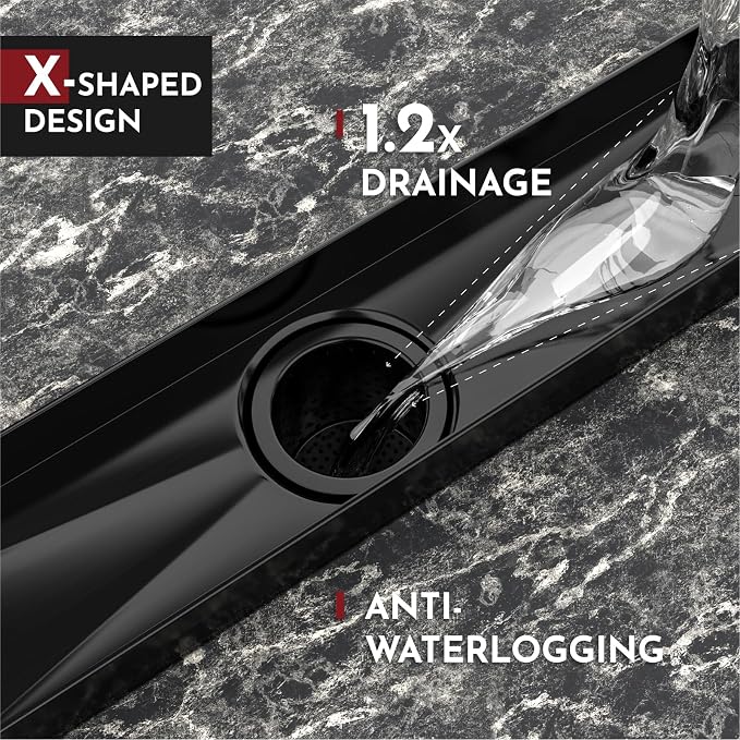 WEBANG 12 Inch Linear Shower Drain Rectangular Floor Drain with Accessories Reversible 2-in-1 Cover Tile Insert Grate Removable SUS304 Stainless Steel CUPC Certified Oil Rubbed Bronze