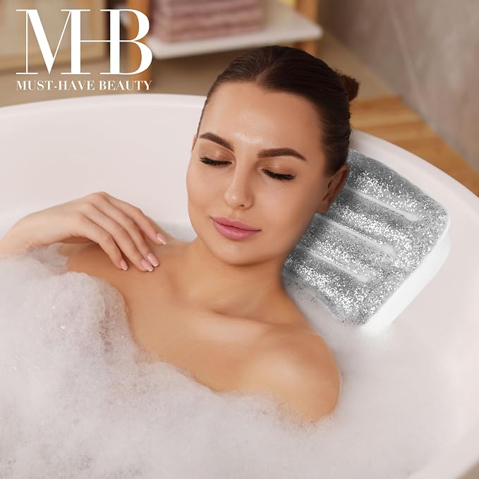 Glitter Gel Cooling Spa Pillow -Bathtub & Hot Tub Relaxation Cushion (Pack of 2)