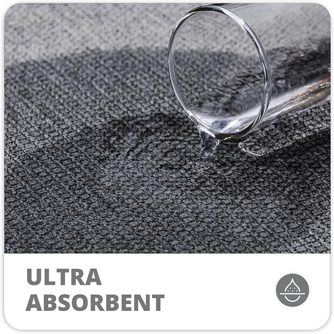 Bosap Bath Mat,Ultra Thin Bathroom Runner Rugs,Large Bath Mats for Bathroom,Quick Dry,Non-Slip,Machine Washable,Low Pile,Bath Rug,Shower Outside,Sink,Home Decor Accessories.Dark Grey,2'x6'(24x72inch)