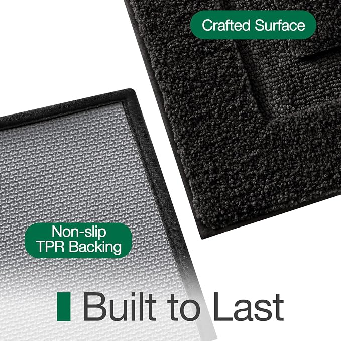 LUMI Ultra Soft Bathroom Rugs Absorbent, Non Slip Bath Mat 16X24, Black | Machine Washable with Rubber Backing, Quick Dry, Premium Microfiber Plush Carpet for Bathtub and Shower Floor