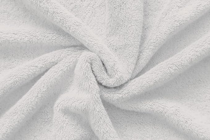 American Veteran Towel, 100% Cotton Turkish Bath Towels for Bathroom 4 Pack, 27x54 Extra Large Premium Soft Drying Bathroom Towels, Silver Grey