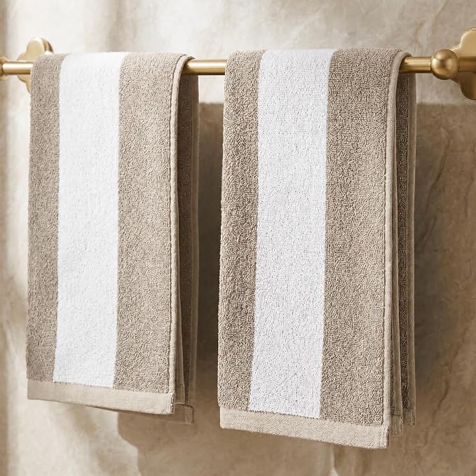Decorative Hand Towels Set of 2 - Soft Boho Cotton for Bathroom or Kitchen | Absorbent, Lightweight and Quick Drying - Perfect to Elevate Any Bath Decoration at Home