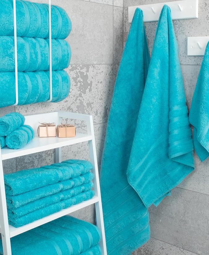 American Soft Linen 100% Cotton Luxury Turkish Towels, 4 PC Bath Towel Set | Soft Absorbent Quick Dry OEKO Tex Standard 100 Certificated Durable Machine Washable Premium Hotel Quality