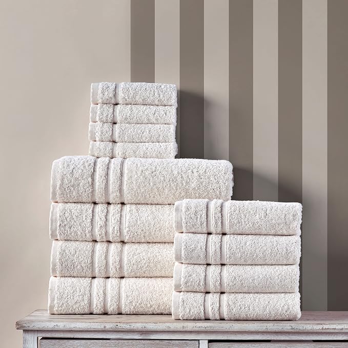 Hawmam Linen Jumbo Large Bath Sheets Towels 2 Pack Soft and Absorbent, Premium Quality 100% Cotton Towels (Sea Salt, Bath Sheet)