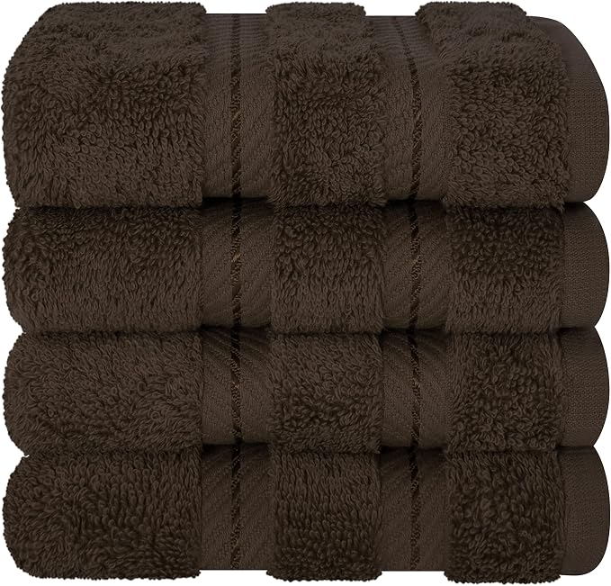 American Soft Linen 100% Cotton Luxury Turkish Towels, 4 PC Washcloth Set | Soft Absorbent Quick Dry OEKO Tex Standard 100 Certificated Durable Machine Washable Premium Hotel Quality