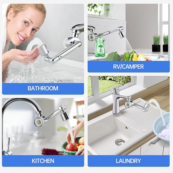 YYKBZ 8 Pcs Faucet Water Filter Replacement Cartridges – PP Cotton Sink Filters, Remove Chlorine, Fluoride, Heavy Metals, Improves Taste, Fits Most Faucet Extenders, for Kitchen & Bathroom