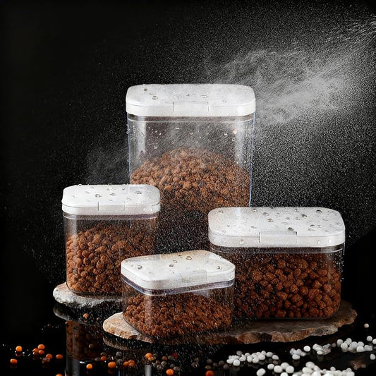 25 lb Airtight Dog Food Storage Container with Scoop | Large airtight BPA-free bin with measuring cup keeps up to 25 lb of dry dog or cat food, treats, rice, or flour organized.