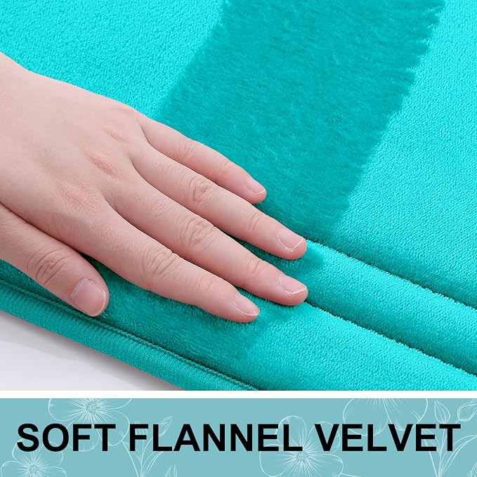 Grandaily Memory Foam Bath Mat Rug 30x20, Ultra Soft, Non-Slip and Absorbent Bathroom Rugs, Machine Wash Dry, Comfortable Bath Carpet for Bathroom Floor, Tub and Shower, Teal