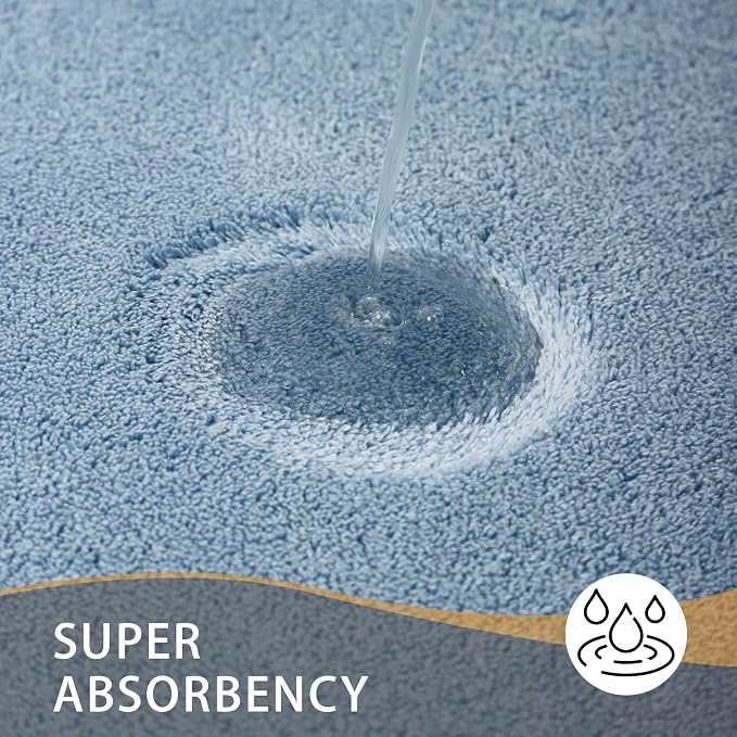 MINIDEAR Bathroom Rugs 32x20 Light Blue - Thick Memory Foam Bath Mat, Ultra Soft & Plush Non-Slip, Quick Dry, Absorbent Washable Floor Microfiber Mat for, Home Decor Accessories