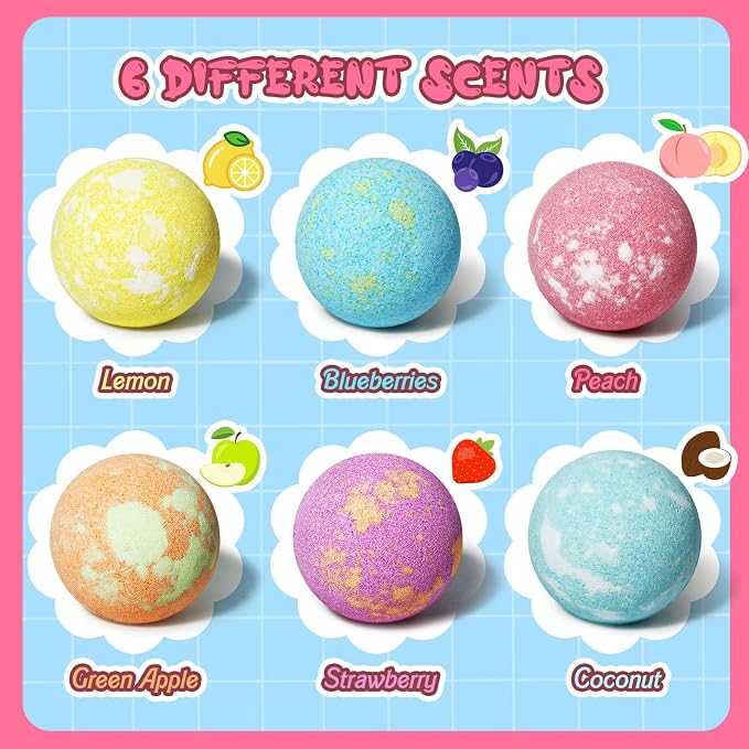 Sanyi Unicorn Bath Bombs for Kids with Bracelet Inside, Gifts for Girls 4-8 | Bubble Bath Toys, Birthday Gifts, Boo Basket Stuffers, Christmas Stocking Stuffers for 4 5 6 8 Girl, Daughter, Granddaughter