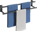 Alise Double Towel Bars for Bathroom,Wall Mount Towel Holder Towel Racks for Bathroom Lavatory,SUS304 Stainless Steel Towel Hanger Towel Rails,Matte Black,24 inch