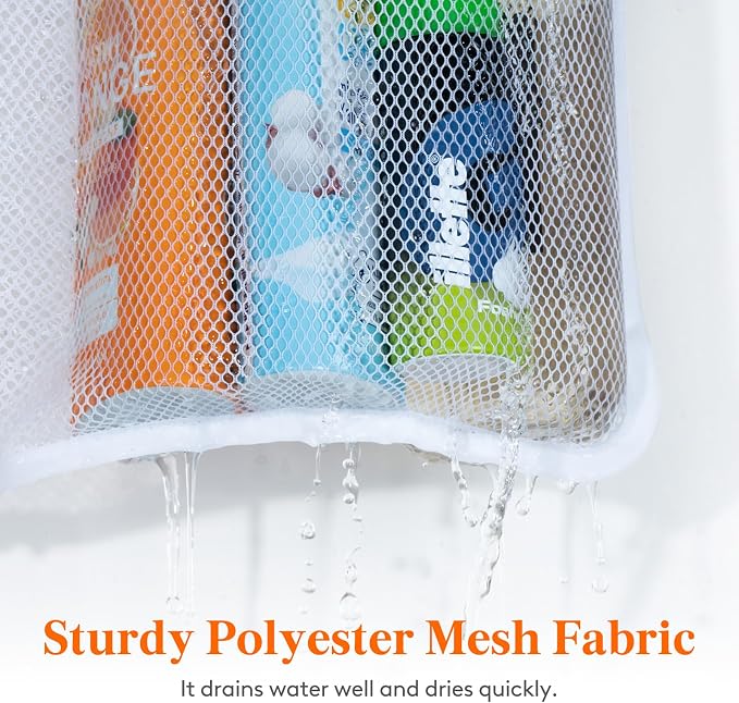 Lifewit Cruise Essentials Shower Caddy Must-Have, 7 Pockets Hanging Bathroom Organizer with Quick-Dry Mesh, Portable Shower Bag to Storage Soap, Shampoo, for RVing, Travel, Camping, White, 2 Packs | 17" x 25.6", Attached 6 Hooks, Quick-Dry, Portable, C...