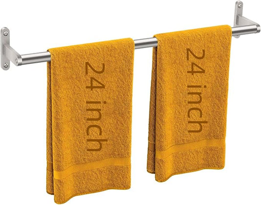 24 Inch Bathroom Towel Bar, Towel Racks for Bathroom Wall Mounted, Modern Stainless Steel Bath Towel Holder, Brushed Nickel