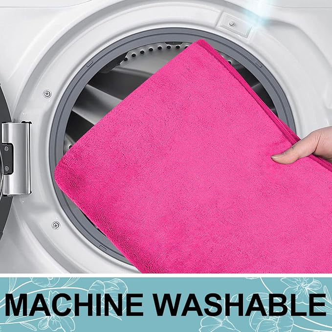 Smiry Memory Foam Bath Mat 24x16, Extra Soft and Absorbent Bathroom Rugs | Deep Pink, Quick Dry Machine Washable Non-Slip Bath Mat for Bathroom Floor, Shower and Tub