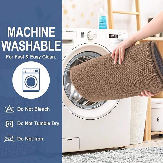 OLANLY Memory Foam Bathroom Runner Rugs 70x24, Absorbent Long Mat, Mocha | Soft Quick Dry Bath Rugs, Non-Slip Carpet, Machine Washable Mat for Bathroom Floor, Tub and Shower, Home Decor Accessories