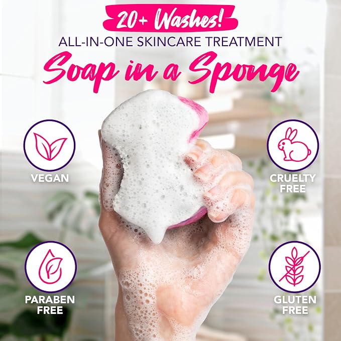 Spongeables Pedi Scrub Foot Exfoliating 20+ Wash Sponge, Lavender, 1 Count