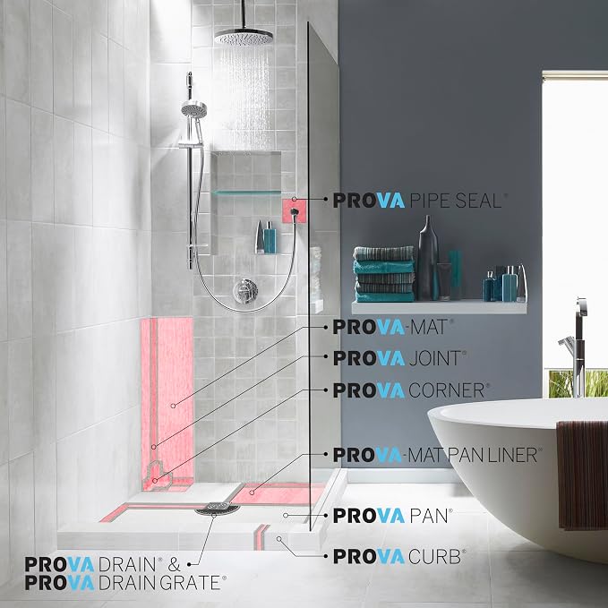 M-D Glass Shelf | Tempered Bathroom Shelf 12" x 3-3/8" | Ultra Slim, Break-Resistant, Easy Install | Modern DIY Storage Décor & Organization