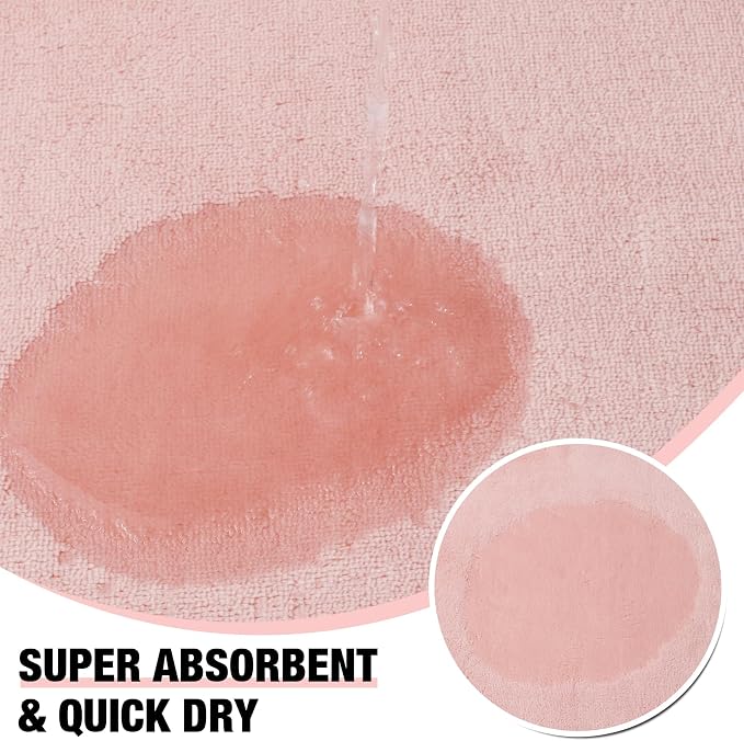 Pink Memory Foam Bath Mat Long 24x60 Bathroom Runner Rug Non Slip Washable | Soft Absorbent Microfiber Bathroom Carpet Thin Bathrug