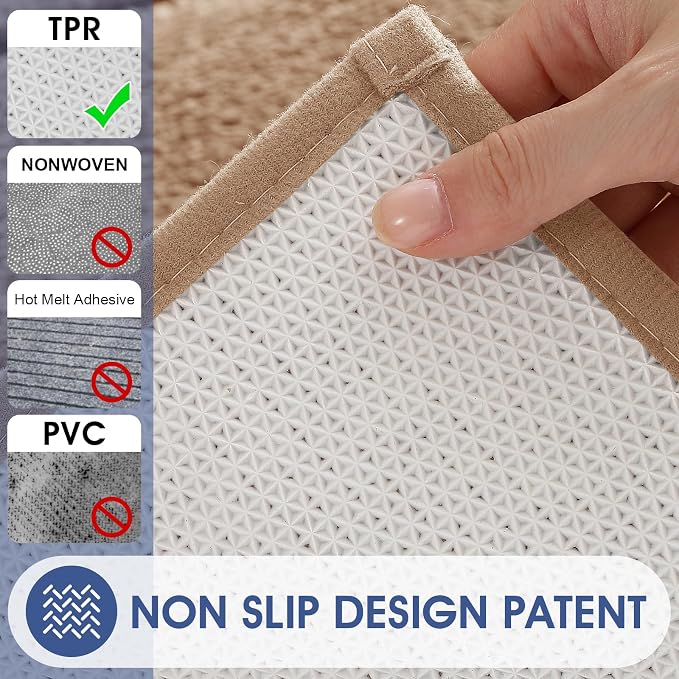 Bathroom Runner Rug 59"x20", Ultra Soft Thick Plush Fluffy Microfiber Absorbent Bath Mat, Non-Slip Backing, Machine Washable Bath Mats for Bathroom Floor, Tub and Shower, Home Decor, Brown