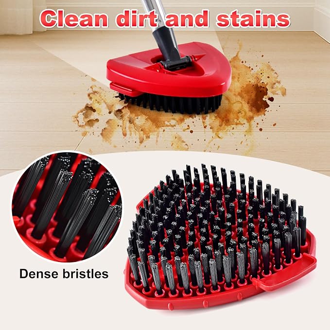 Mop Replacements Heads for OCedar EasyWring, 3 Microfiber Head Refills and 3 Chenille Pads,1 Scrub Brush, and 1 Base