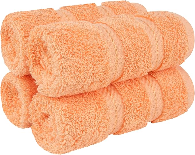American Soft Linen 100% Cotton Luxury Turkish Towels, 4 PC Washcloth Set | Soft Absorbent Quick Dry OEKO Tex Standard 100 Certificated Durable Machine Washable Premium Hotel Quality