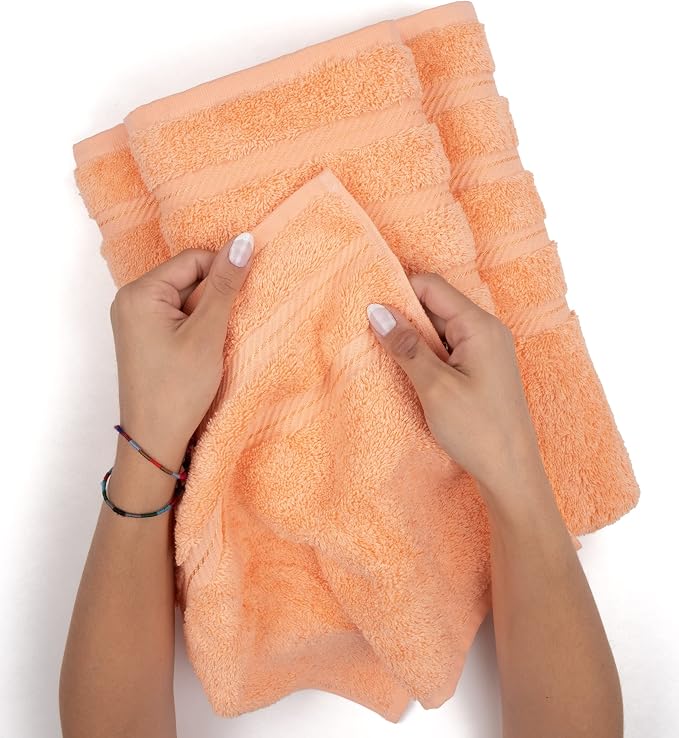 American Soft Linen 100% Cotton Luxury Turkish Towels, 6 Piece Towel Set | Soft Absorbent Quick Dry OEKO Tex Standard 100 Certificated Durable Machine Washable Premium Hotel Quality