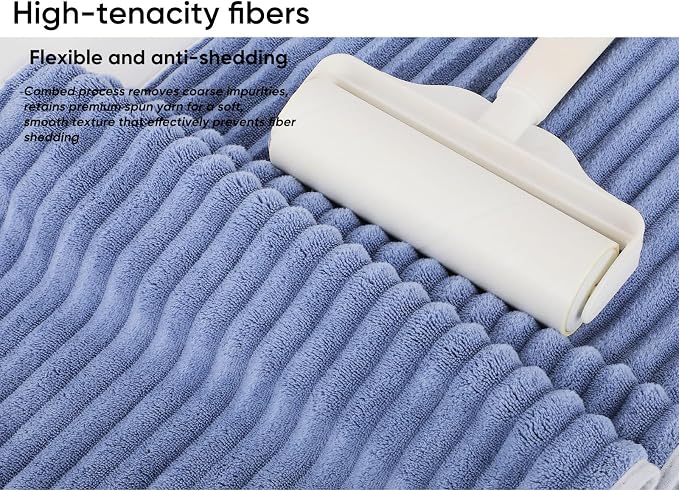 Luxury 3-Piece Quick-Dry Bath Towel Set – Ultra Soft Microfiber Towels | Hand Bath Towels for Bathroom, Pool, Home, Sports Gym & Travel – Elegant Twill Design (14”x 29.6”)