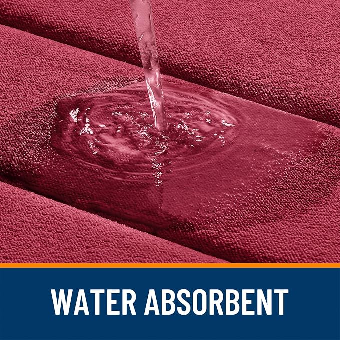 OLANLY Memory Foam Long Bathroom Rugs Runner 59x20, Super Soft Absorbent | Burgundy, Quick Dry Bath Mat, Machine Washable Shower Floor Rugs, Bathmat Carpet for Bathroom Floor, Tub and Shower