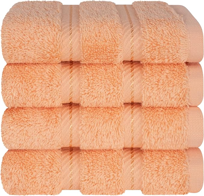 American Soft Linen 100% Cotton Luxury Turkish Towels, 4 PC Washcloth Set | Soft Absorbent Quick Dry OEKO Tex Standard 100 Certificated Durable Machine Washable Premium Hotel Quality
