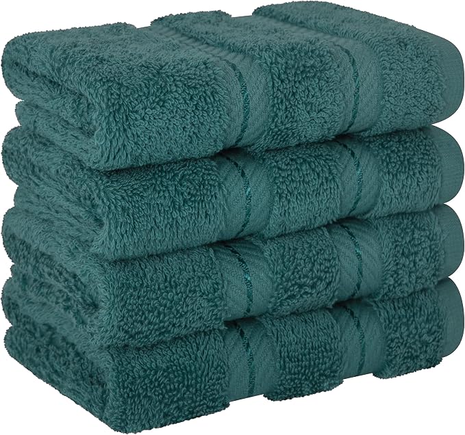 American Soft Linen 100% Cotton Luxury Turkish Towels, 4 PC Washcloth Set | Soft Absorbent Quick Dry OEKO Tex Standard 100 Certificated Durable Machine Washable Premium Hotel Quality