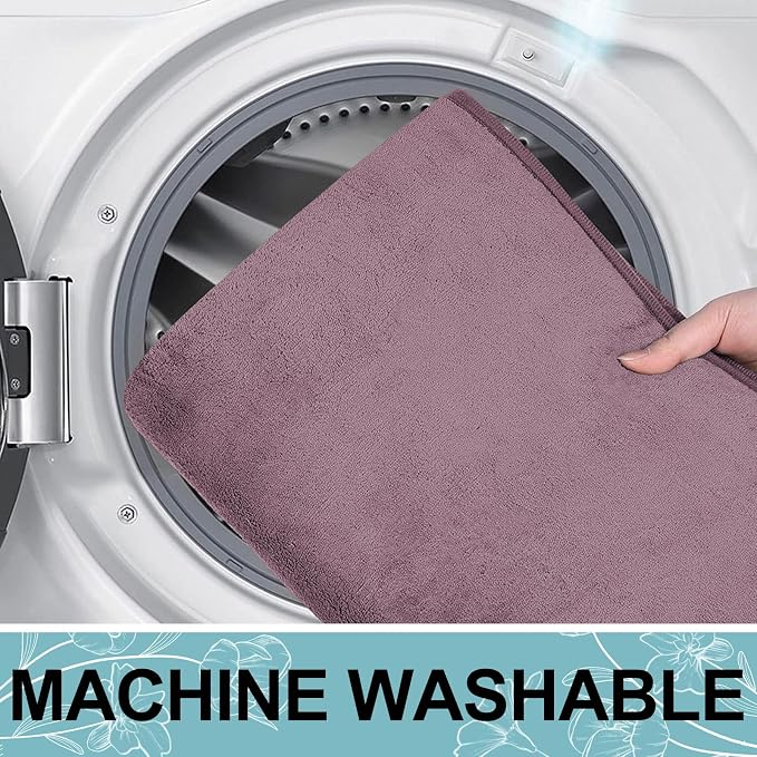 Smiry Memory Foam Bath Mat 24x16, Extra Soft and Absorbent Bathroom Rugs | Deep Plum, Quick Dry Machine Washable Non-Slip Bath Mat for Bathroom Floor, Shower and Tub